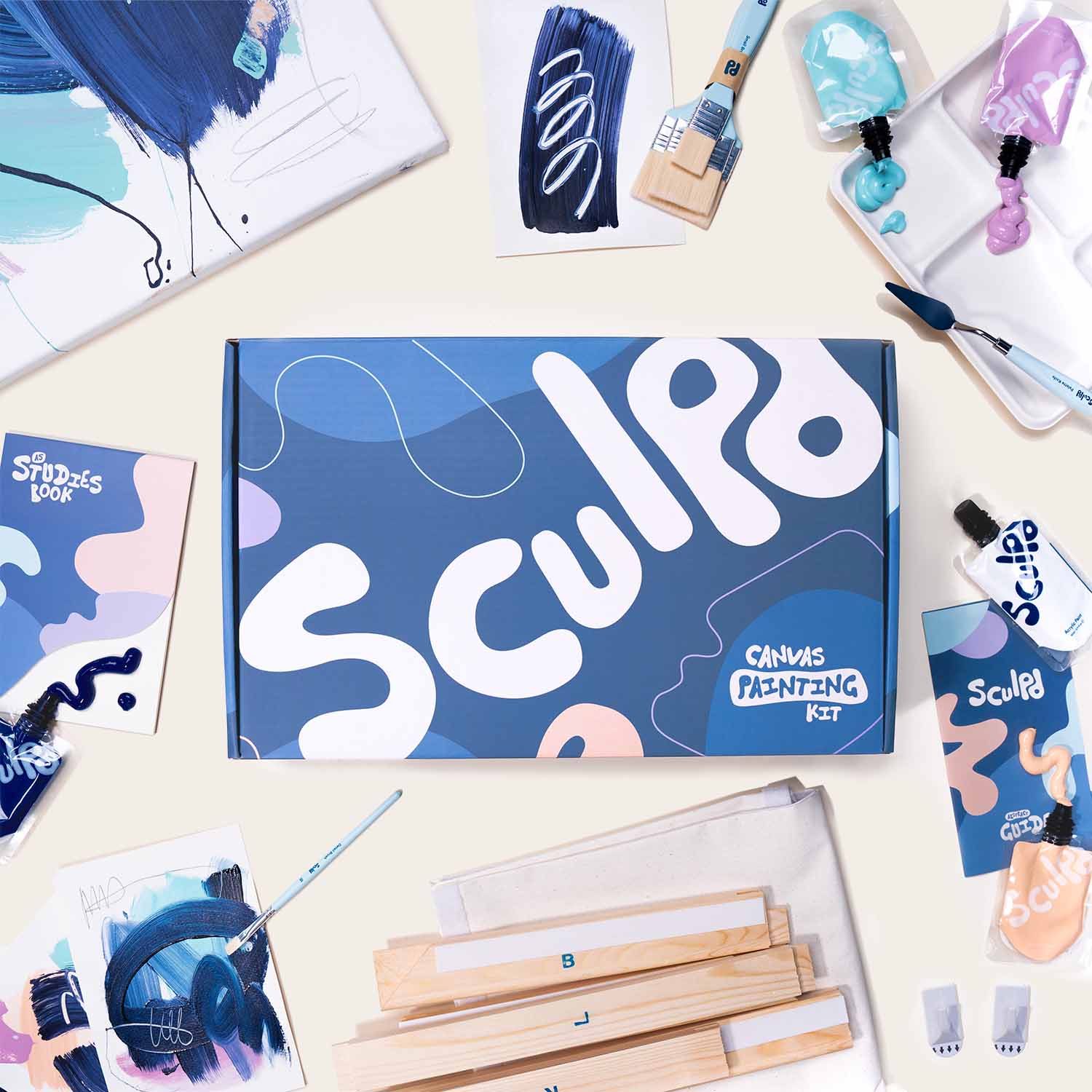 Kit per pittura su tela astratta