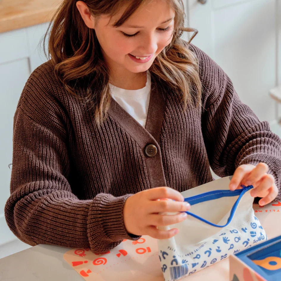 A young kid having fun with Sculpd kids kit
