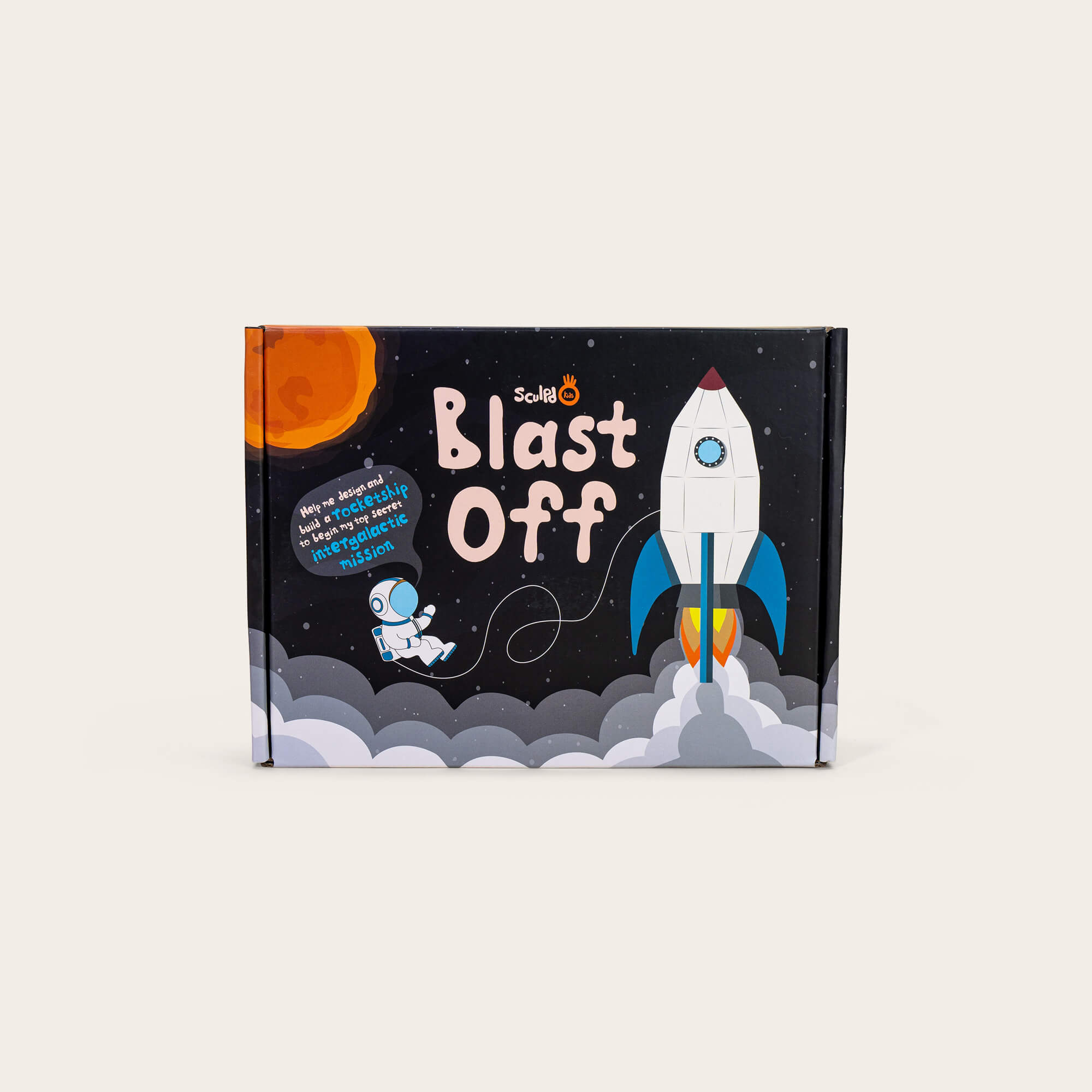 Sculpd kids blast off kit packaging