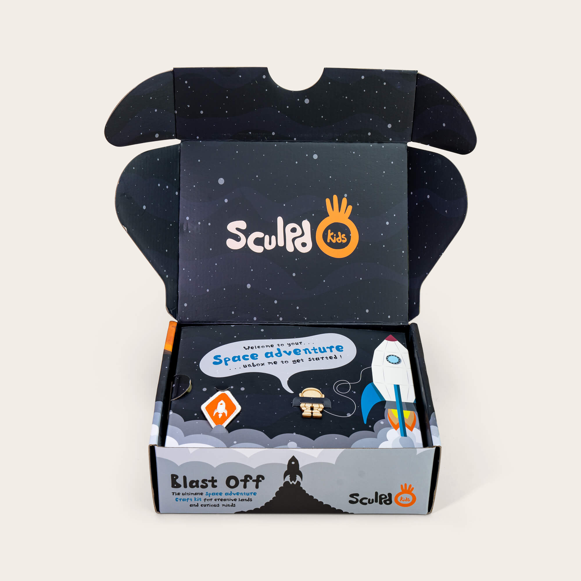 What's inside the Sculpd kids blast off kit