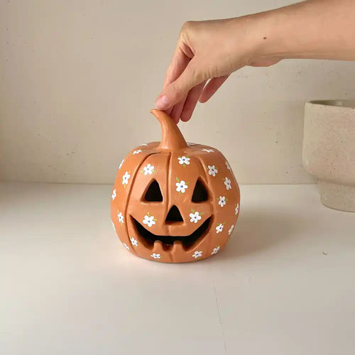 Sculpd EU Halloween Pottery - Floral Jack O Lantern