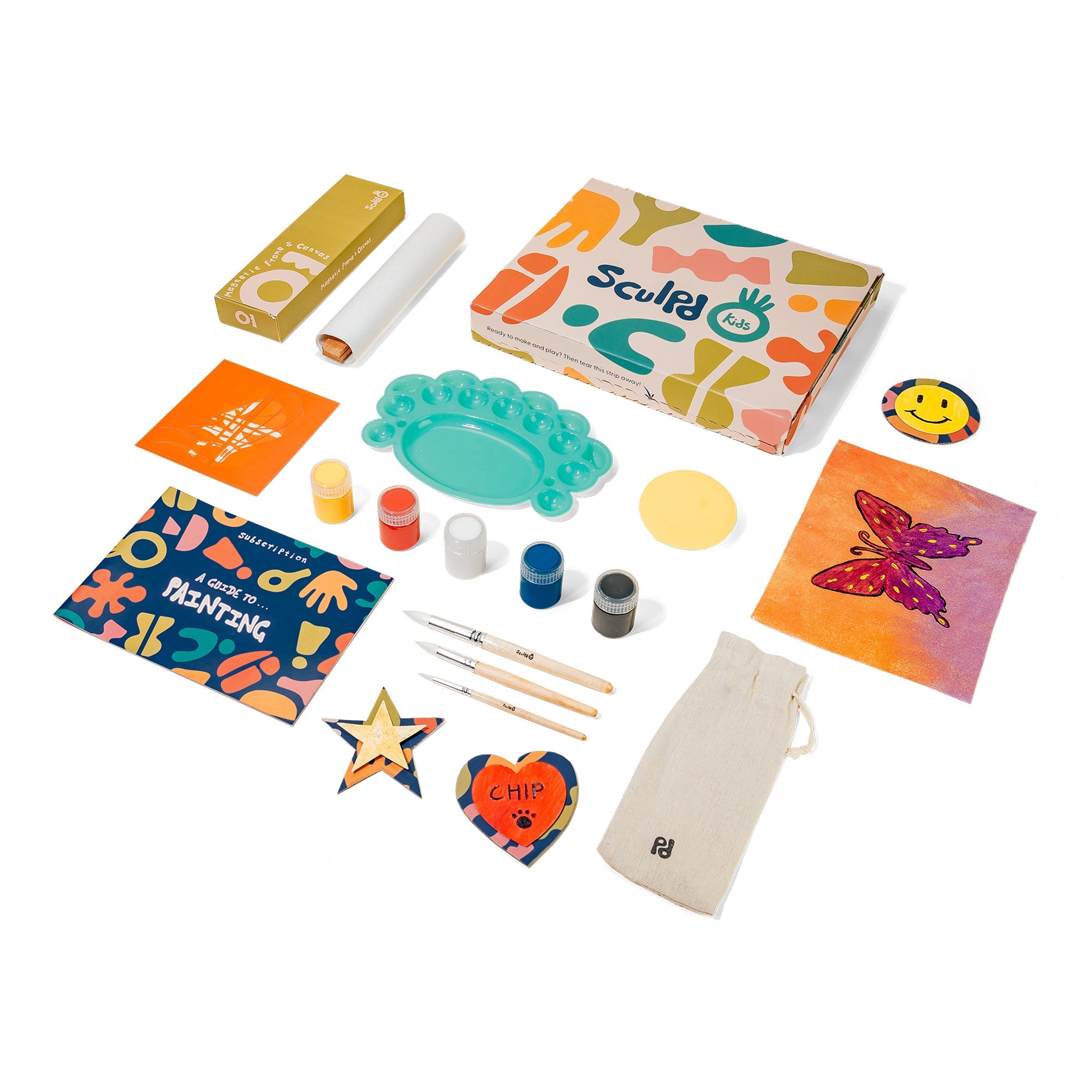 A complete set of all art kit with Sculpd canvas painting kit