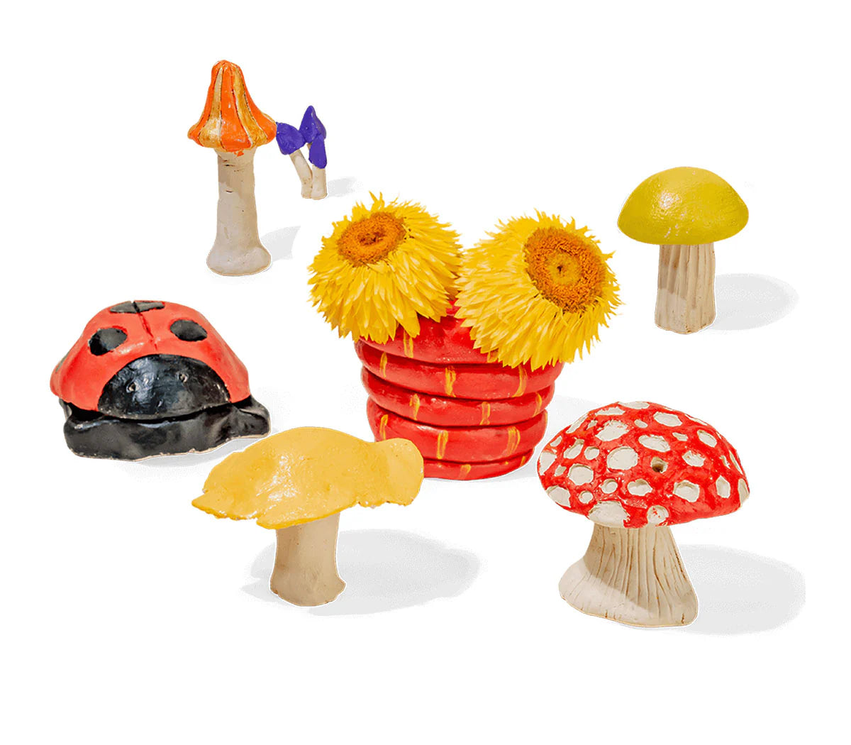 Colourful mushroom inspo with Sculpd kids pottery kit
