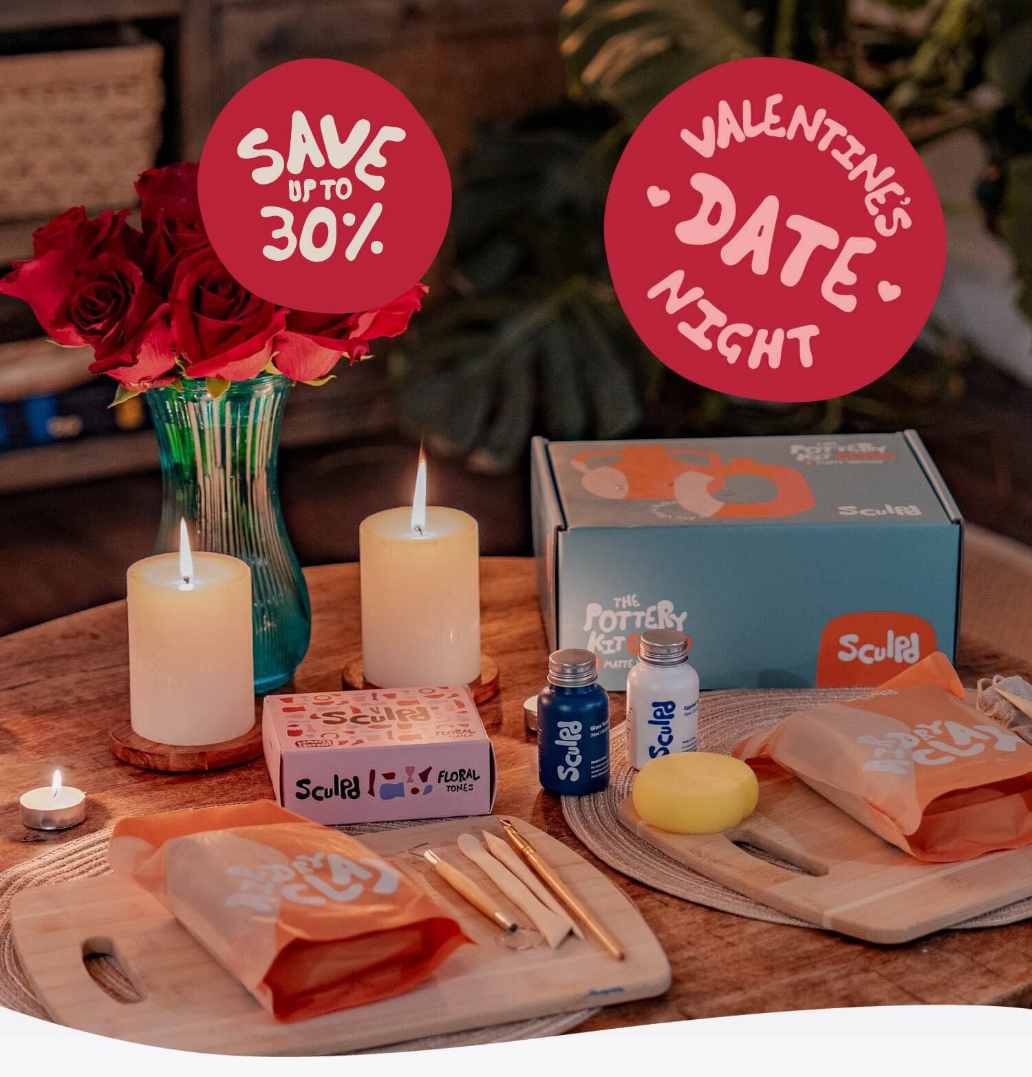 Mobile Valentines Sale Hero Banner with Sale Icon