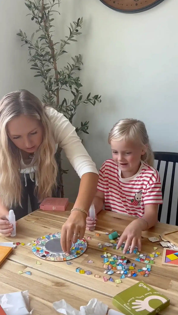 Parent child bonding with Sculpd kids mosaic kit