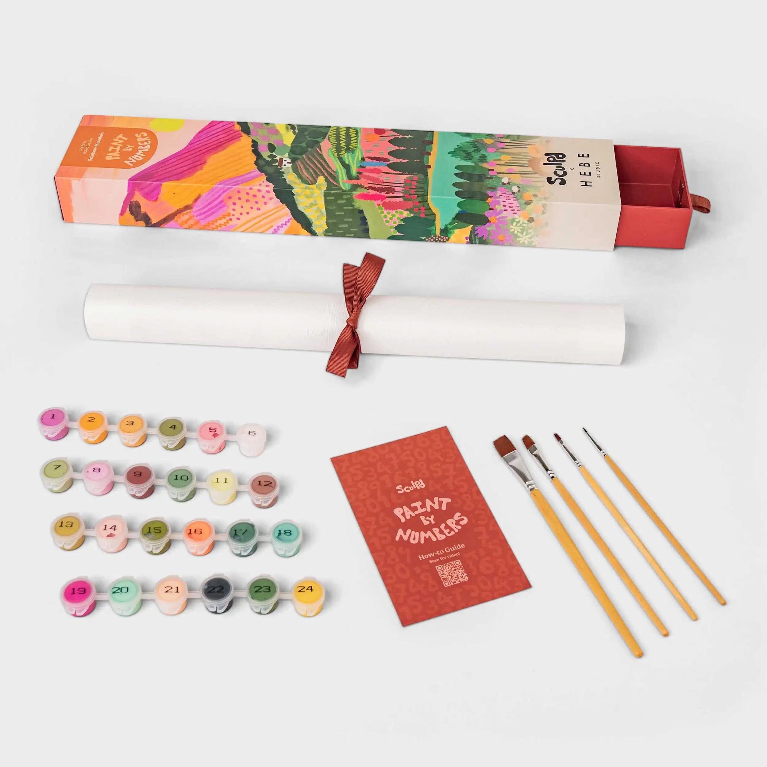 Sculpd Paint By Numbers x Hebe Full Kit with Paints and Brushes