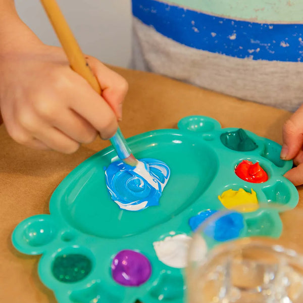 Paint palette colour mixing with Sculpd kids canvas kit