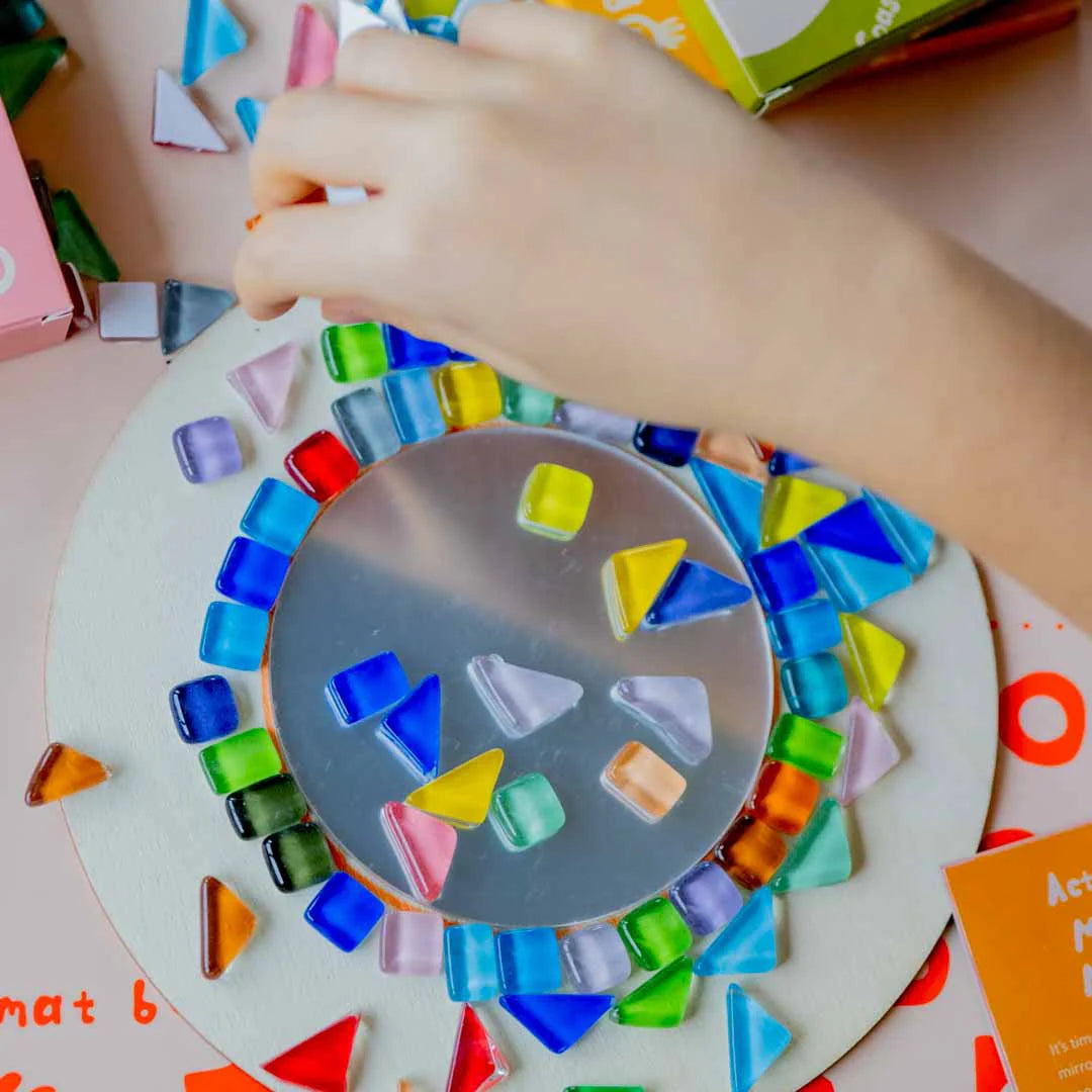 Mirror play with Sculpd kids mosaic kit