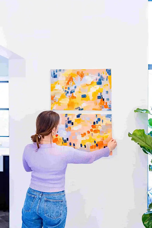Colourful abstract with Canvas painting kit