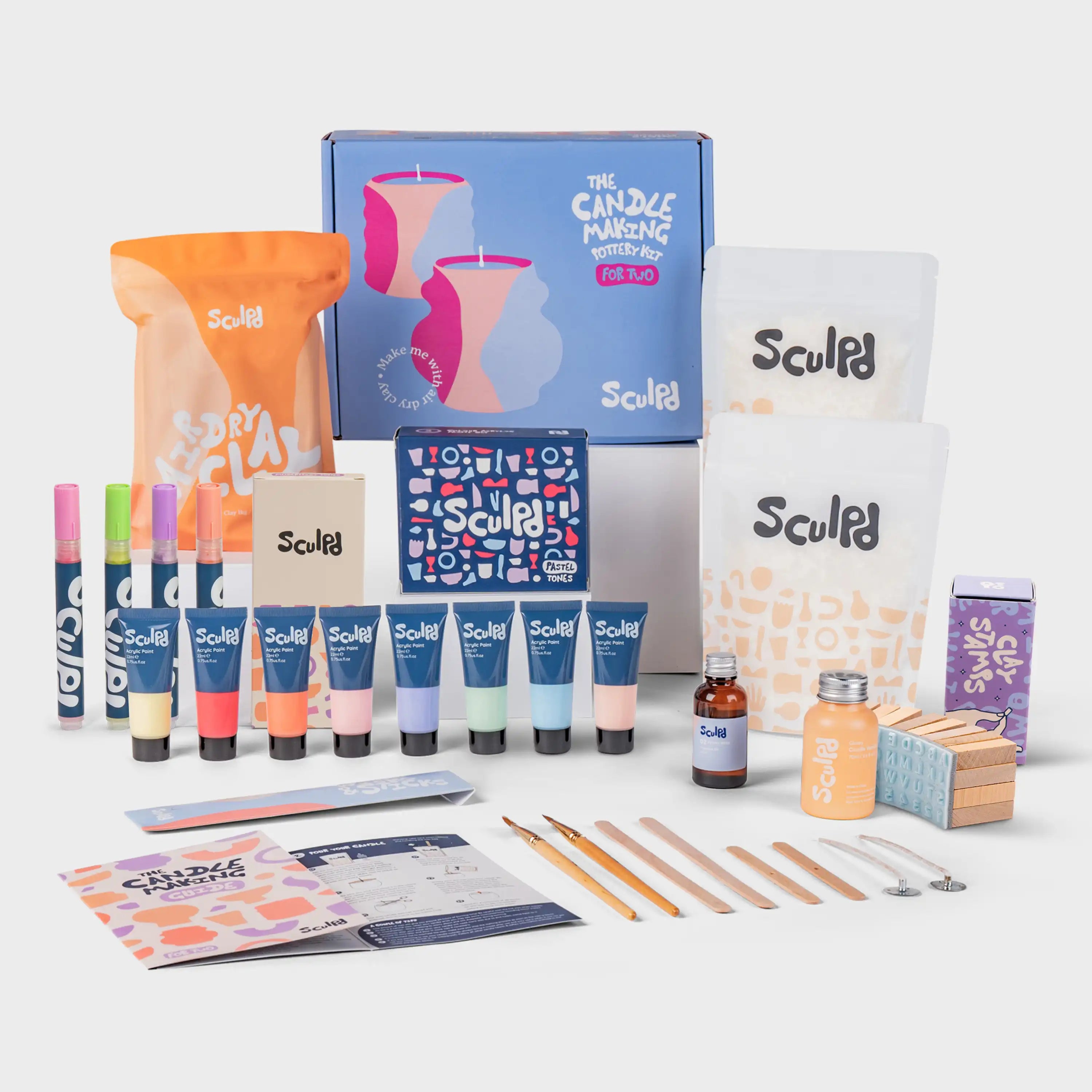 Ultimate Candle and Pastel Tones with Modernist Pens and Clay Letter Stamps