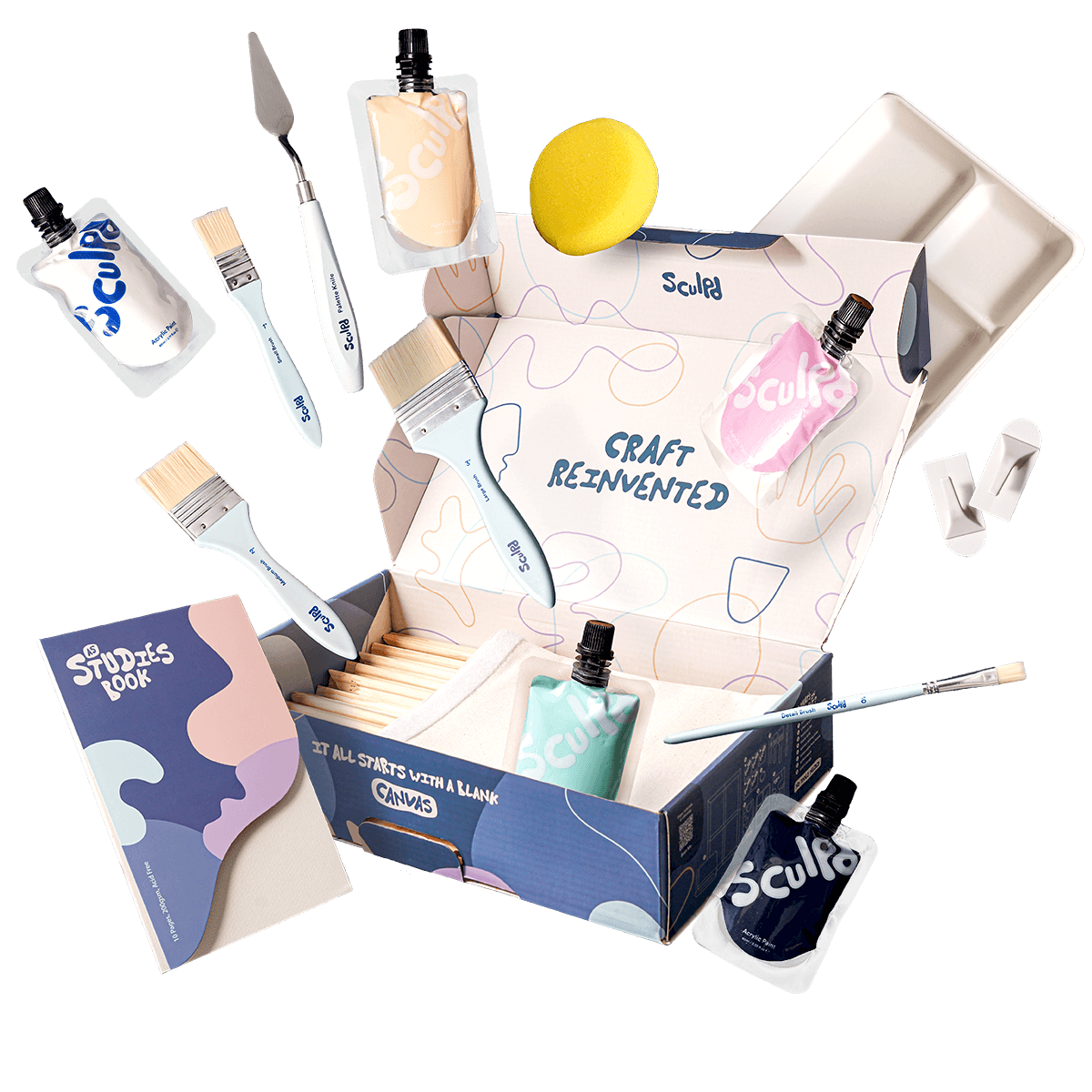 Kit de peinture sur toile abstraite